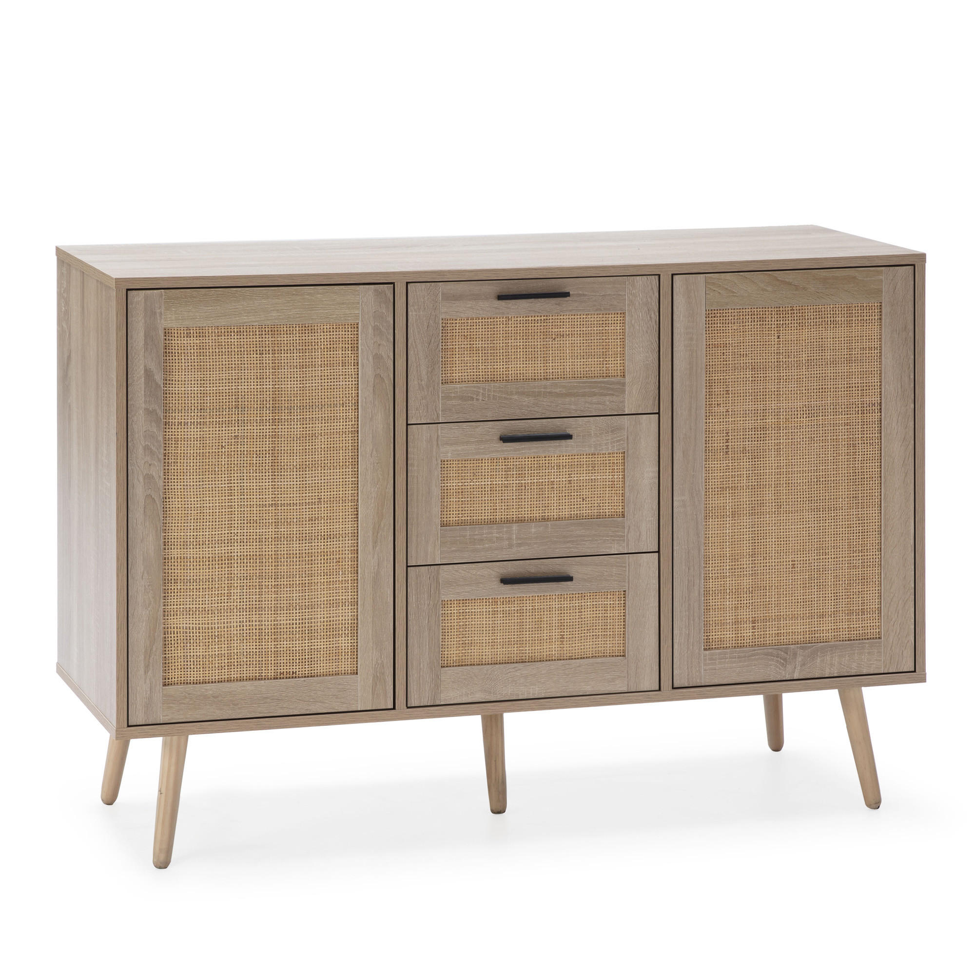 SIDEBOARD Dalia 3 Schubladen 2 Eichentüren - Honigeiche, Holzwerkstoff (120/81/40cm)