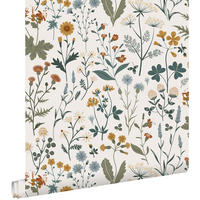 TAPETE Feldblumen 53 cm x 10.05 m - Blau, Papier (53/1000cm) - ESTAhome