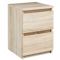NACHTTISCH EX3 mit 2 Schubladen Sonoma Eiche 30/30/42 cm - Sonoma Eiche, Holzwerkstoff (30/42/30cm) - Matkam Möbel