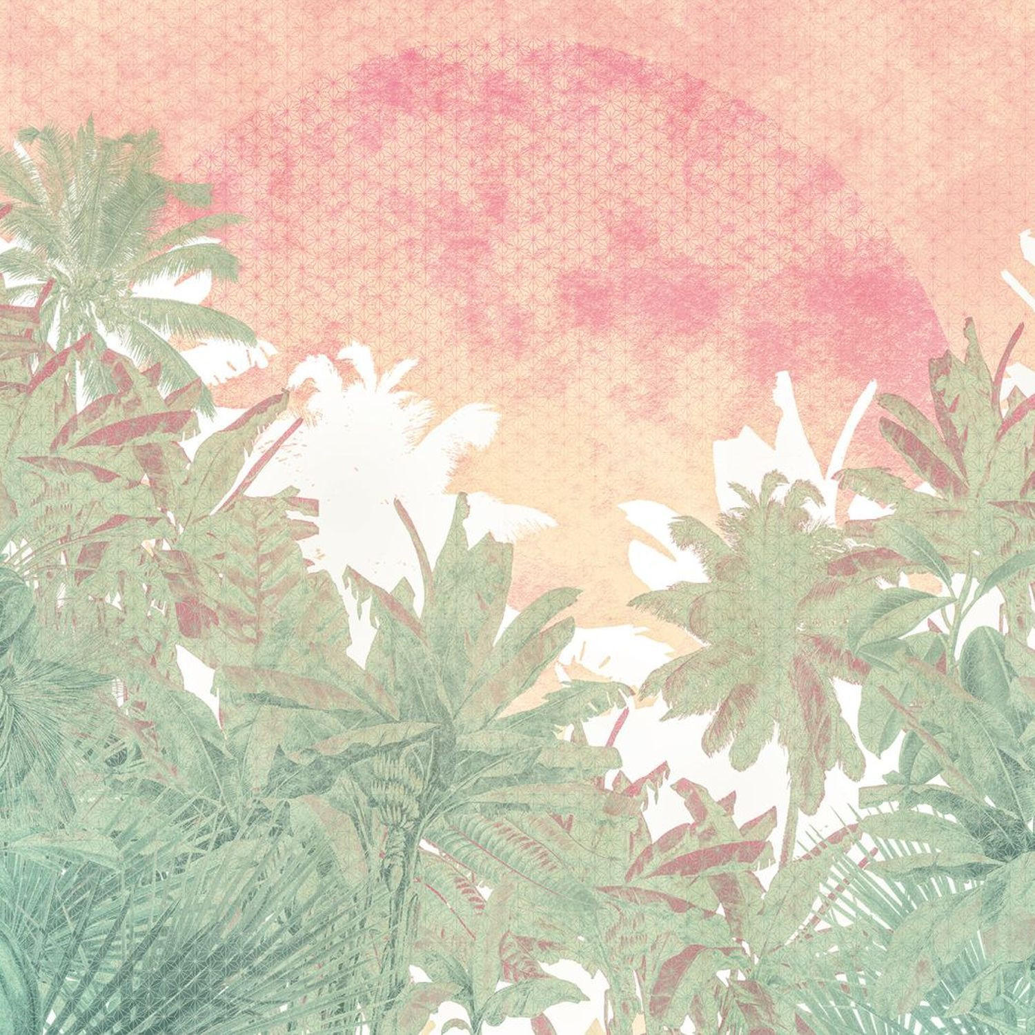 FOTOTAPETE Dschungel 400 x 280 cm - Pink, Papier (400/280cm) - Sanders & Sanders
