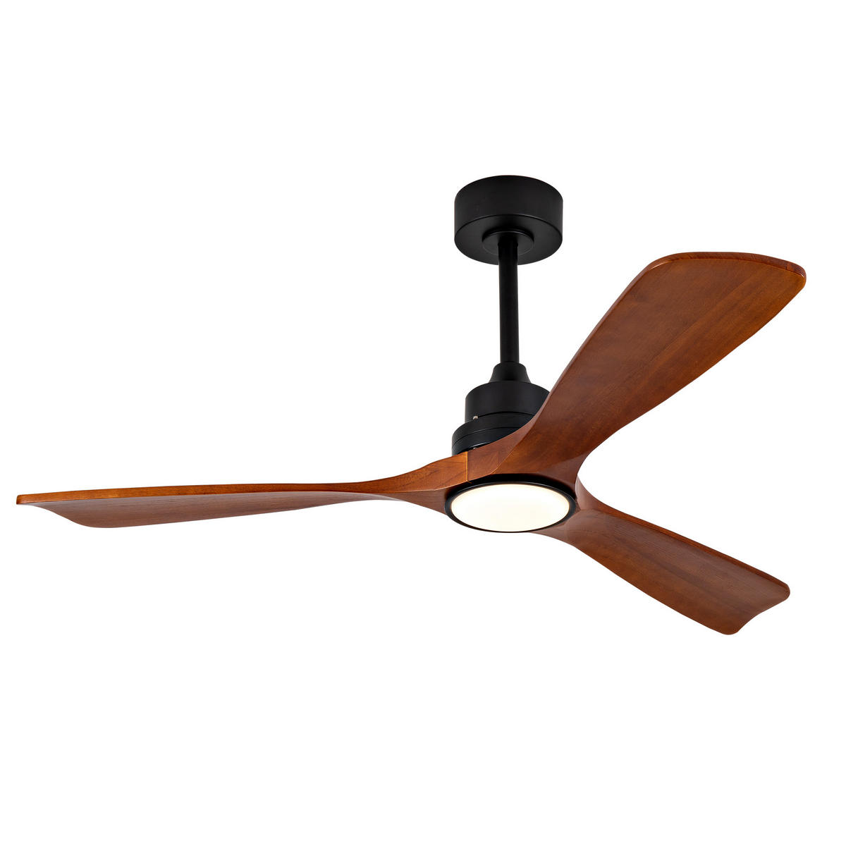 DECKENVENTILATOR DE-16226 52 Zoll mit LED - Walnussfarben, Holz/Metall (132/132/35cm) - ComfortXL