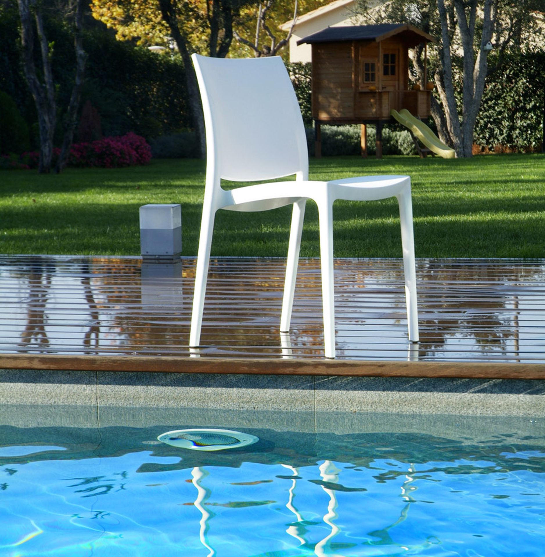 Thumbnail - Légia Home Stuhl, Weiß, Kunststoff, 1-Sitzer, 44x81x45 cm, Gartenmöbel, Gartenstühle, Gartenstühle