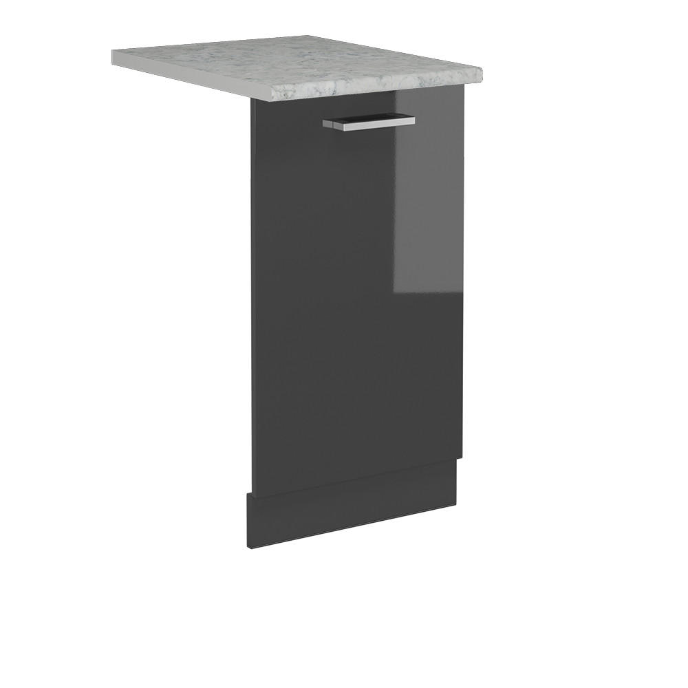 KRYT MYČKY NÁDOBÍ R-Line Antracitový vysoký lesk - antracitová/vysoce lesklá černá, kompozitní dřevo (45/81.8/1.6cm) - Vicco