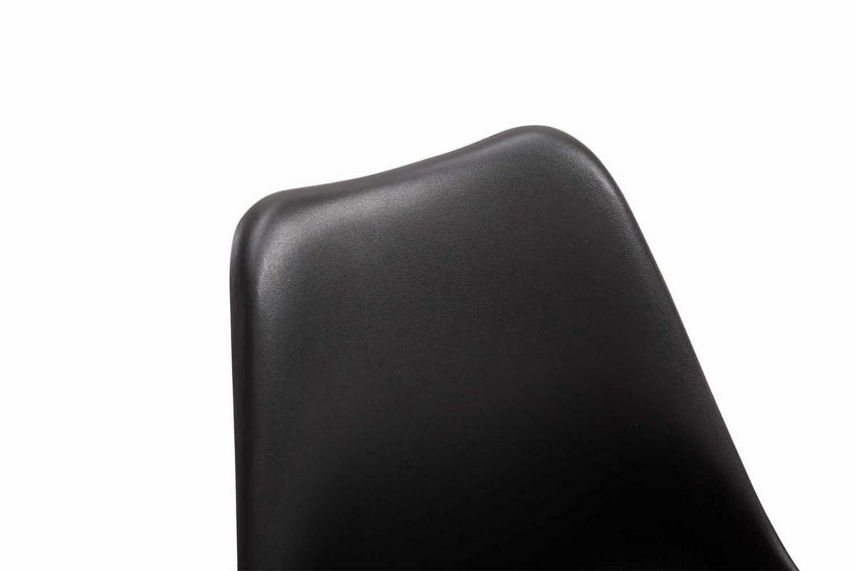 DREHSTUHL 4er Set Kunststoff schwarz - Schwarz/Weiß, Kunststoff/Metall (48/76/57cm) - CLP