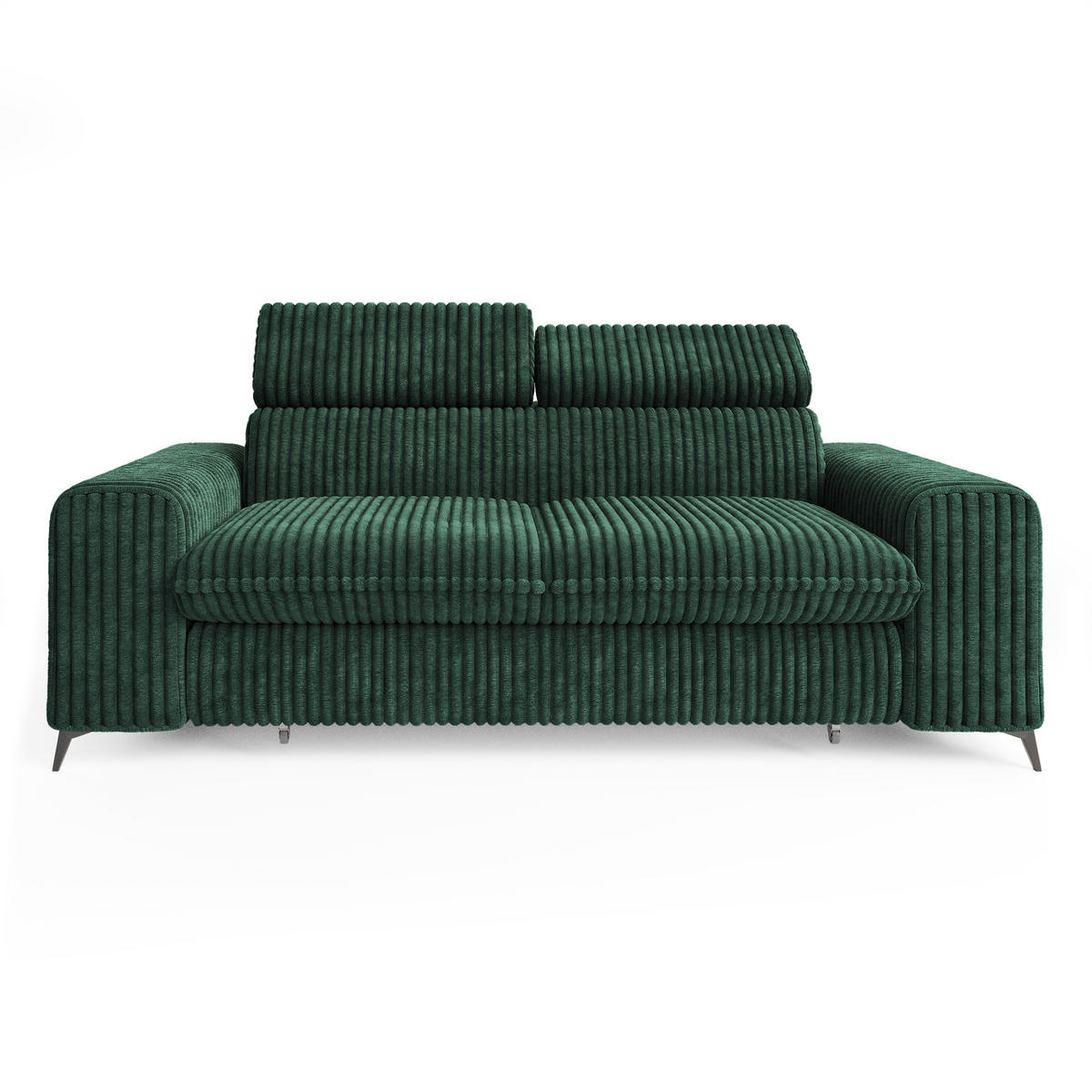 BETTSOFA BENETE Grün Cordstoff mit Schlaffunktion - Grün, Holz/Textil (191/89/92cm) - MASSENO