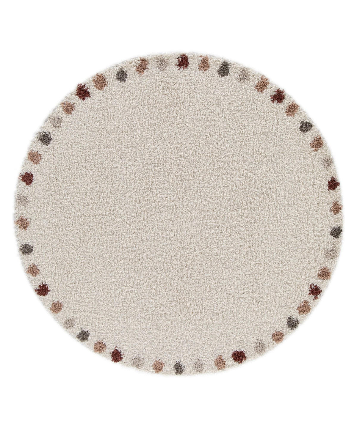 RUNDER Teppich für Innen- und Außenseite beige - Beige, Textil (160/160cm) - AFK Living
