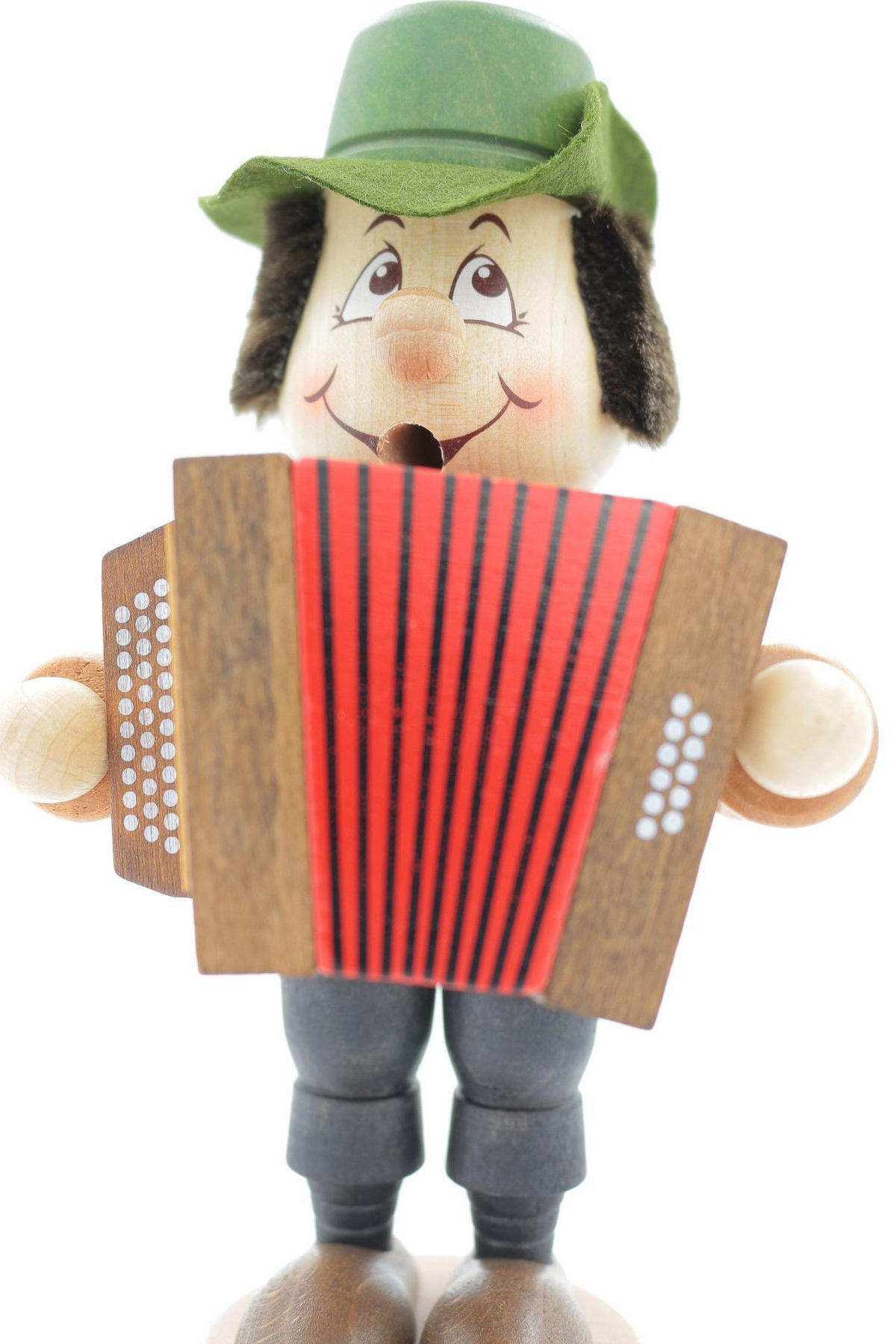RAUCHFIGUR Wichtel m. Fuss Musiker 16,5 cm - Multicolor, Holz (9/16.5/0.1cm)