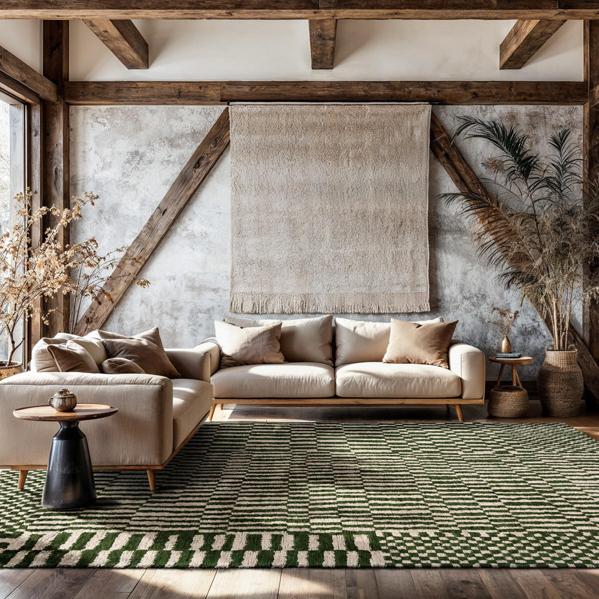 TEPPICH Oasis Berber 80/150 cm - Grün, Textil (80/150cm) - Louis De Poortere