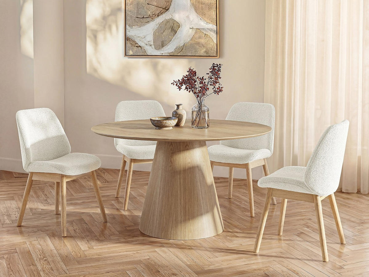 ESSTISCH - 4 Personen - Holz, Platte - Naturfarben Hell ANTALIZA - Hellbraun, Holz (120/120/75.5cm) - Vente-Unique