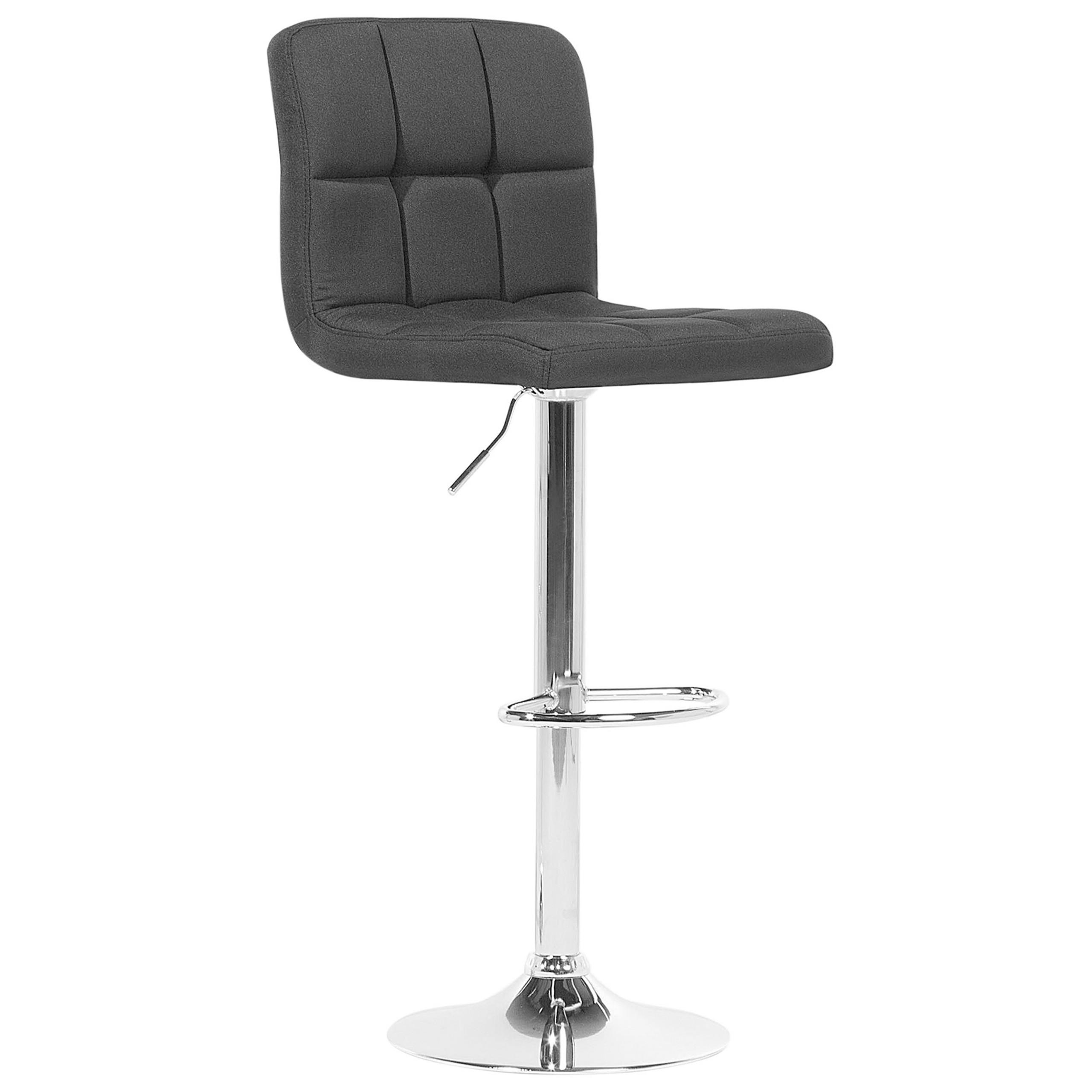 BARHOCKER 2er-Set Polsterbezug Schwarz Marion - Schwarz, Textil/Metall (45/114/39cm) - Beliani