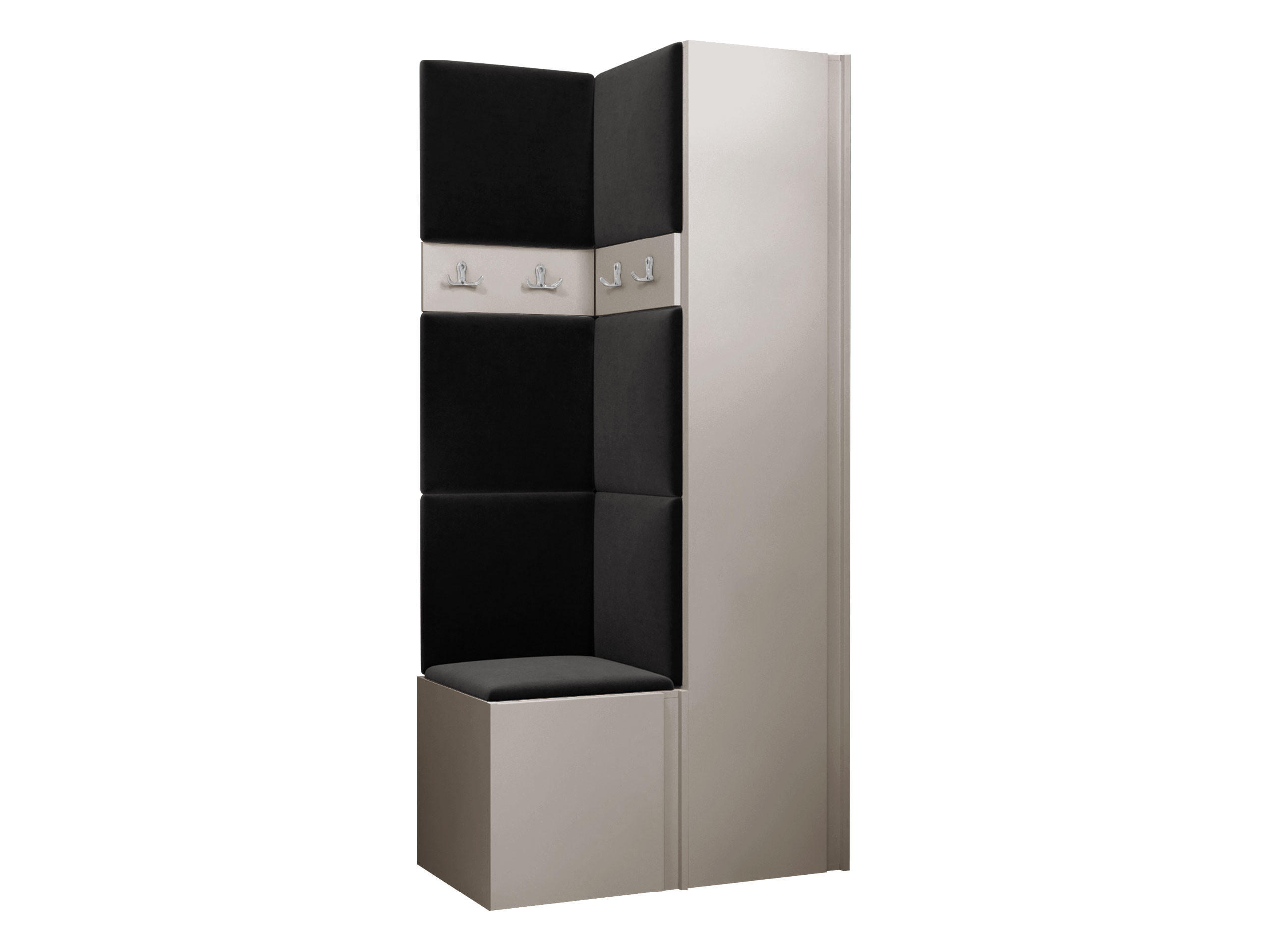 GARDEROBEN-SET Orion XXIV - Kaschmir/Anthrazit, Holzwerkstoff/Kunststoff (82/186/46cm) - MIRJAN24