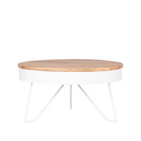 COUCHTISCH Saran Weiß 80/80/43 cm - Weiß, Metall (80/80/43cm) - LABEL51