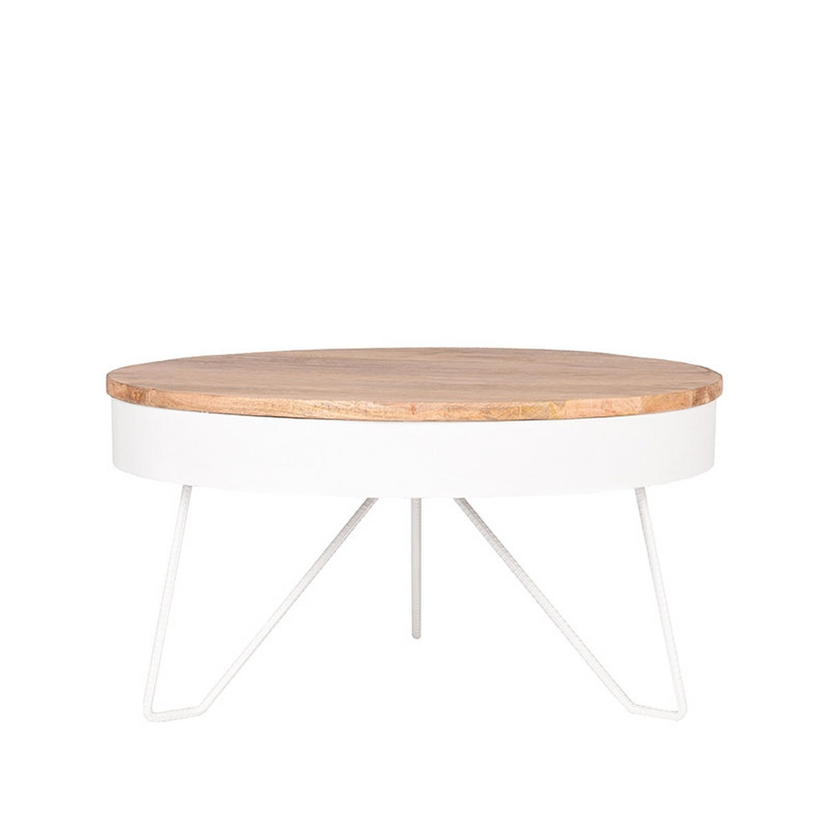 COUCHTISCH Saran Weiß 80/80/43 cm - Weiß, Metall (80/80/43cm) - LABEL51