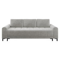 SCHLAFSOFA Aris - Hellgrau/Schwarz, Holz/Textil (238/92/95cm) - MIRJAN24
