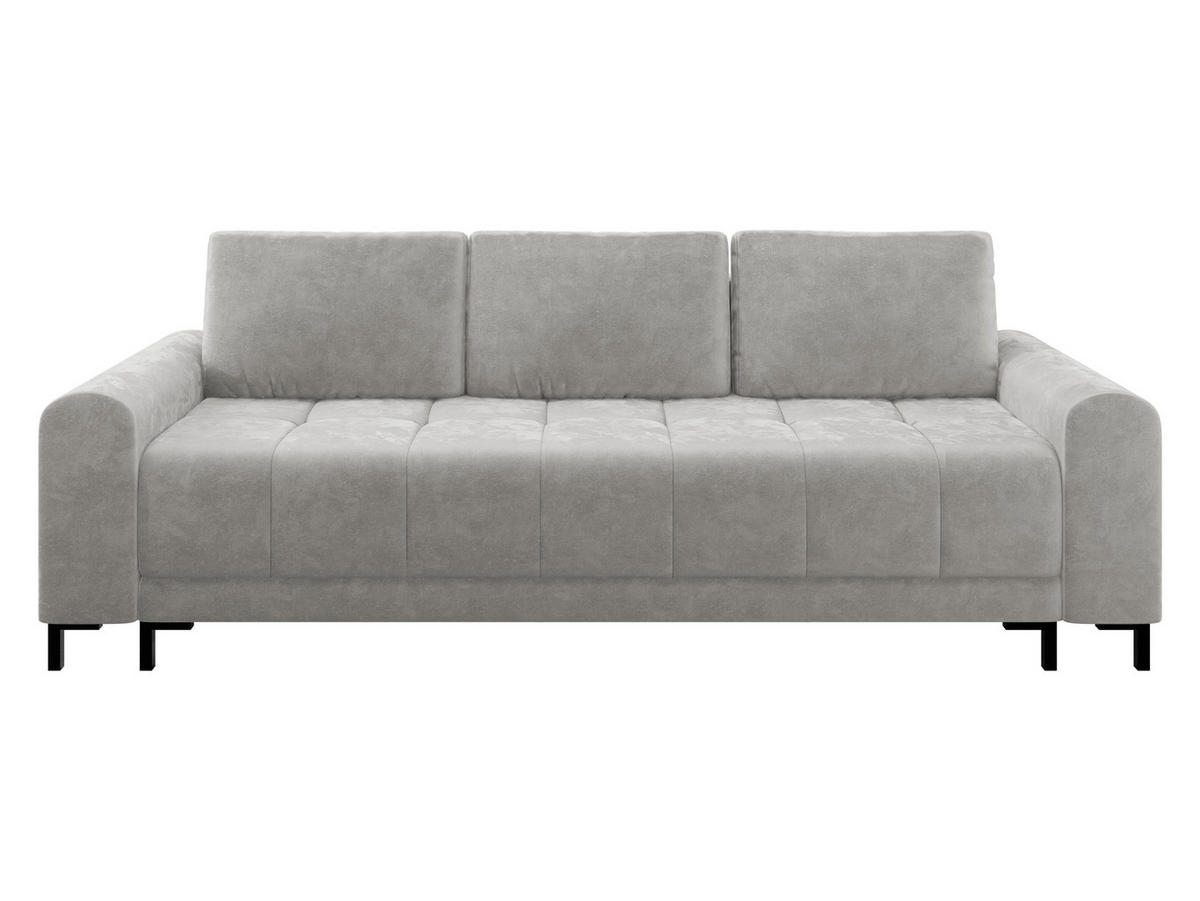 SCHLAFSOFA Aris - Hellgrau/Schwarz, Holz/Textil (238/92/95cm) - MIRJAN24