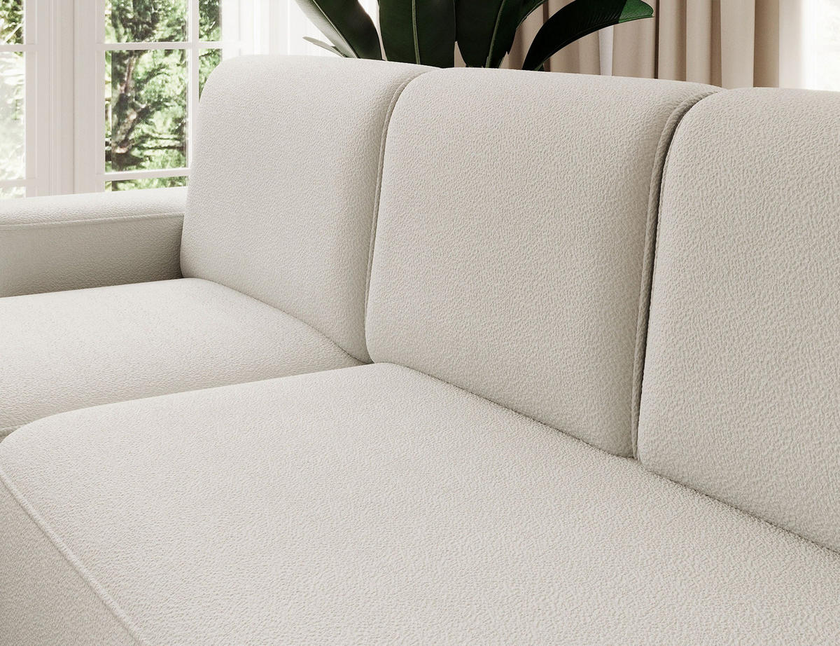 ECKSOFA RUMA - Creme (Amore 01) - Creme, Holzwerkstoff (285/180cm) - Möblo