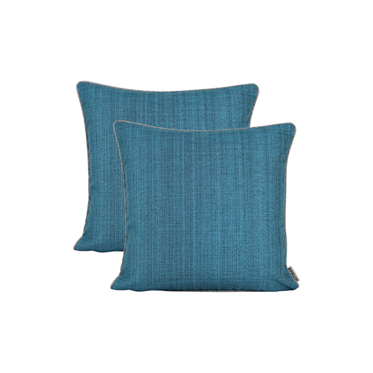 KISSENBEZUG Outdoor meliert 40x40 cm Türkis Blau - Türkis, Textil (40/40cm) - TiborTex