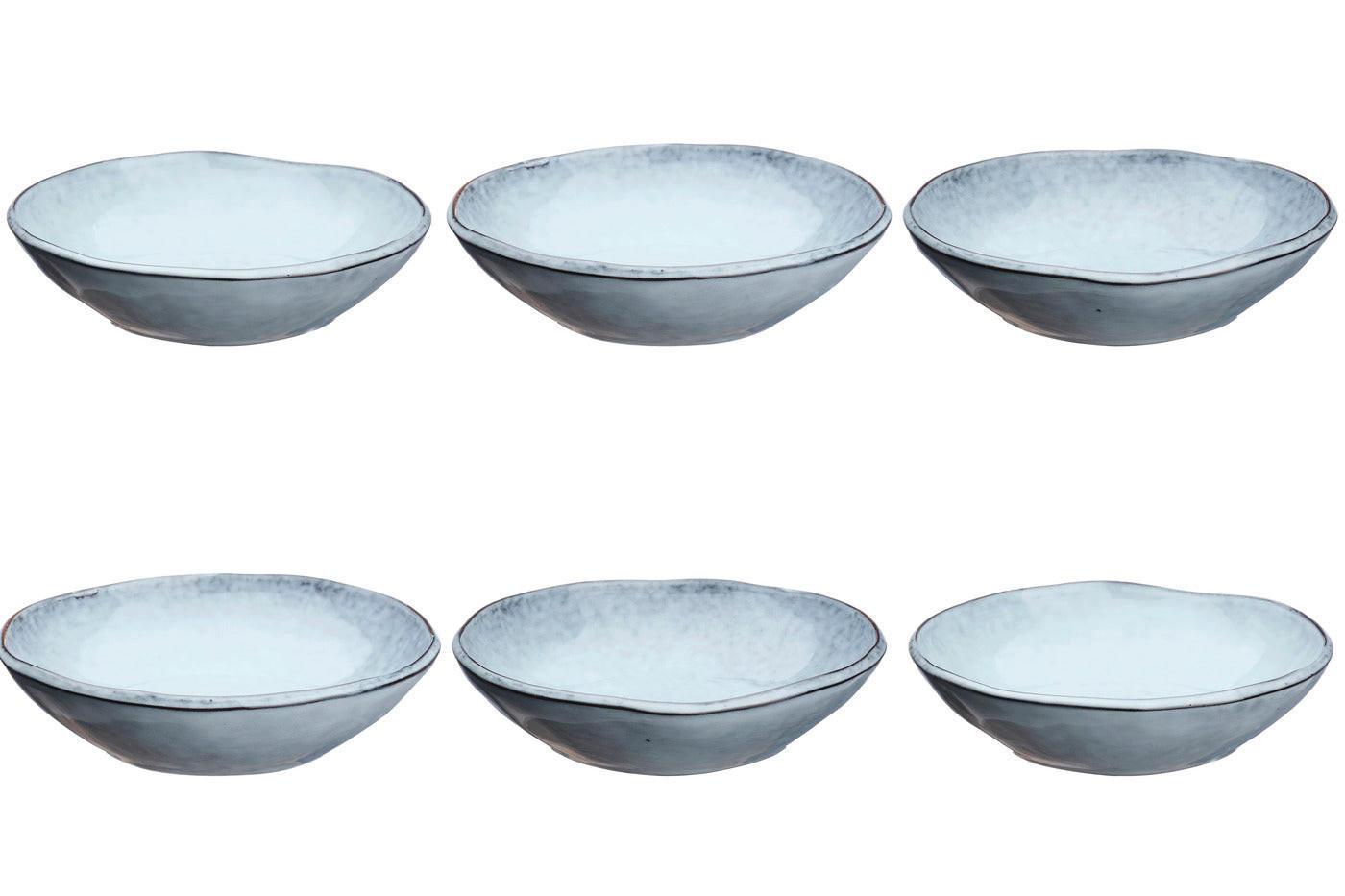 SCHALEN Wolke Ø19cm - 6er-Set - Sturmgrau - Grau, Keramik - Björn