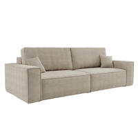 SCHLAFSOFA BEST und Bettkasten Stoff Poso Dunkelbeige - Cappuccino, Holz (246/83/98cm) - Kaiser Möbel