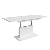 COUCHTISCH rechteckig Weiß matt 126/70/58 cm - Weiß, Holzwerkstoff (70/126/58cm) - designimpex