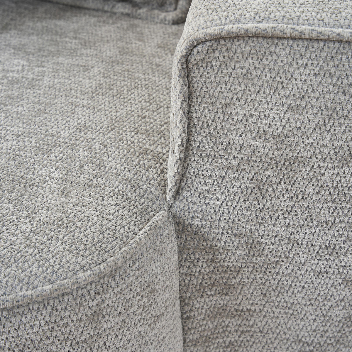 CHAISE LONGUE premium chenille relaxliege montagefrei - Hellgrau, Textil (144/65/112cm) - Urban Meuble