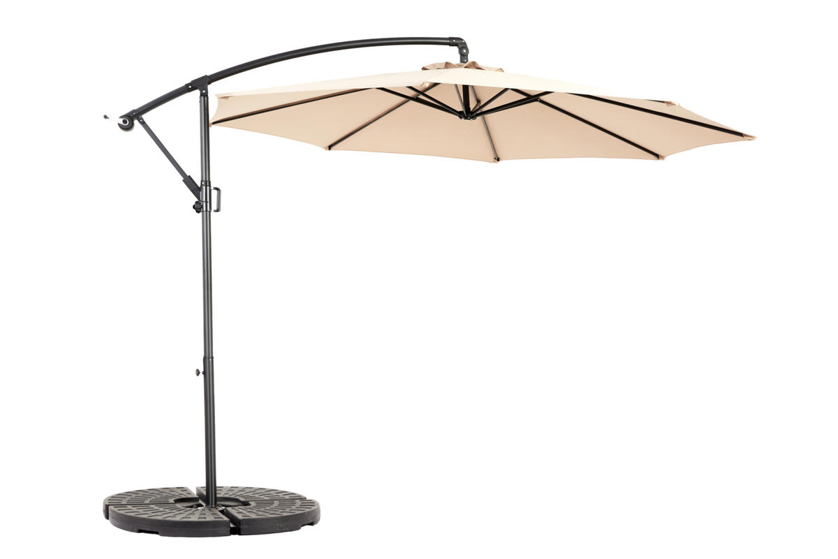 SONNENSCHIRM 14,8 Fuß, khaki (ohne Sockel) - Braun, Metall (31/193cm) - Kaket