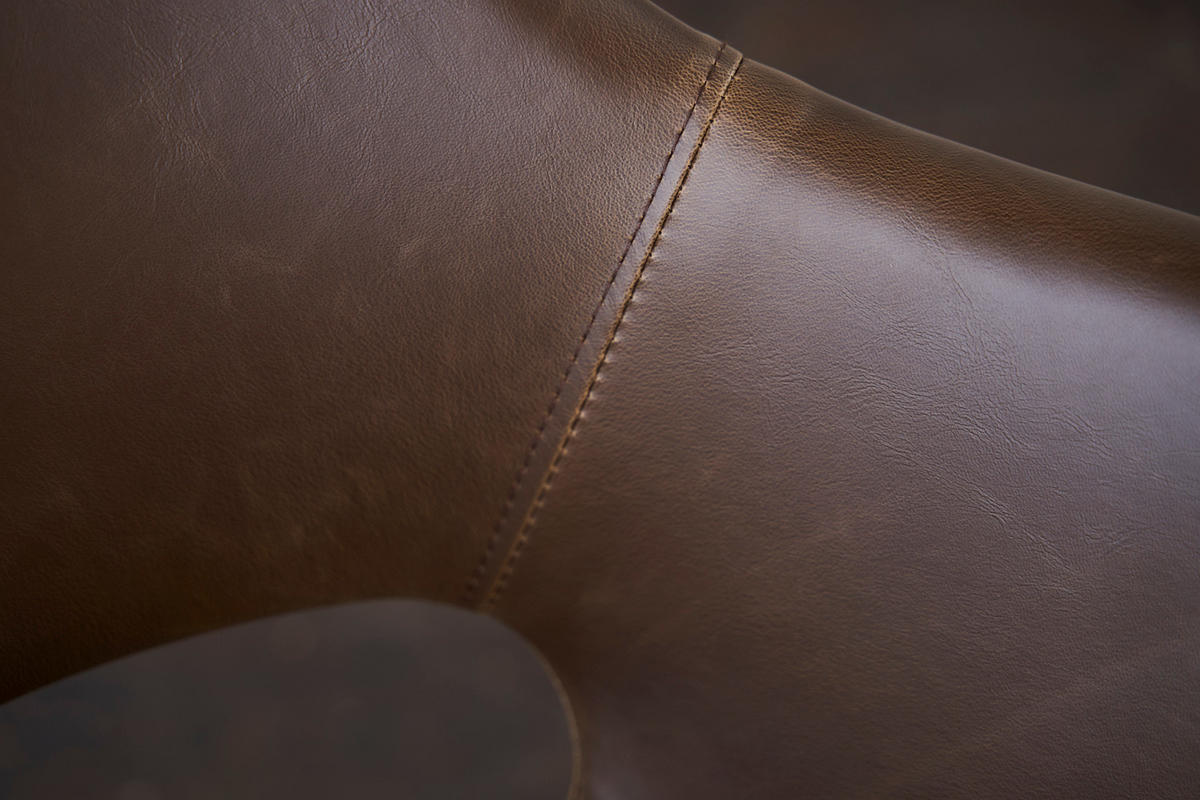 DREHSTUHL ZAJA Dunkelbraun Kunstleder - Dunkelbraun, Leder (57/85/59cm) - KAWOLA