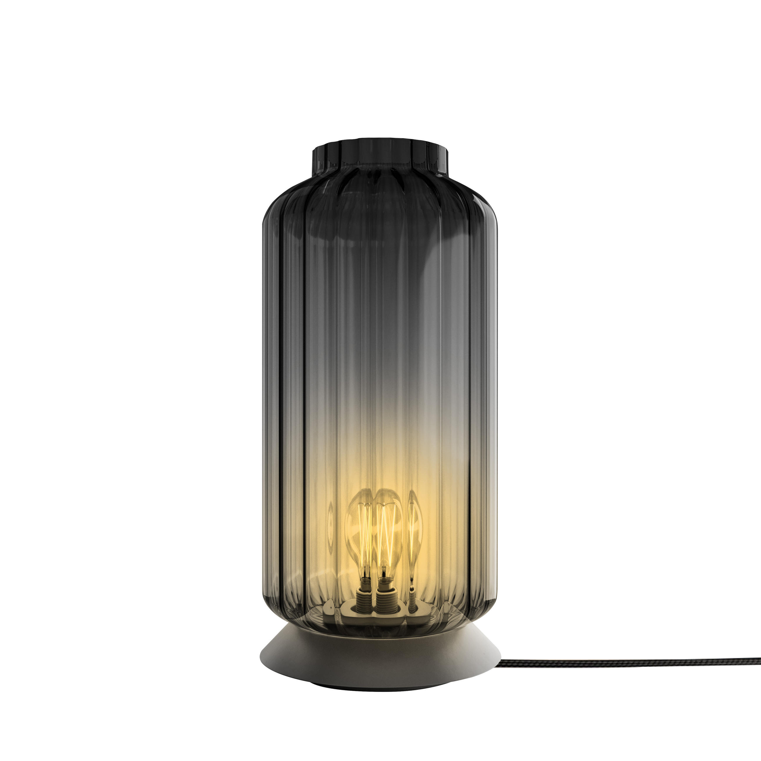 TISCHLAMPE Velo Rauch Ø 18cm - Grau, Glas (18/18/36cm) - s.luce