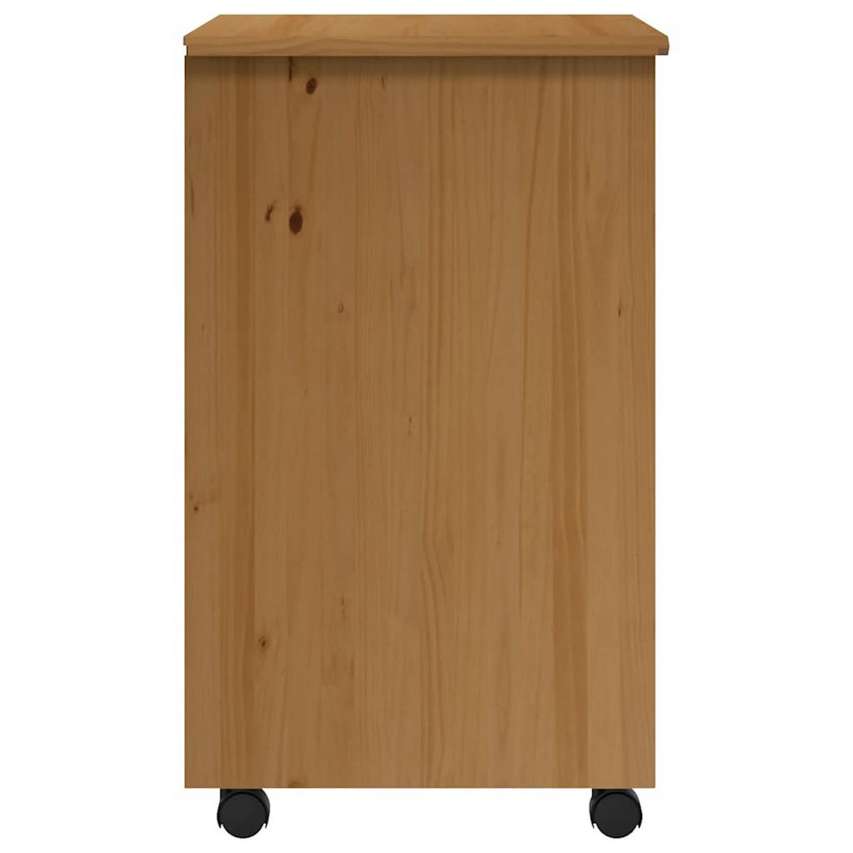 ROLLSCHRANK MIT SCHUBLADEN MOSS HONIGBRAUN MASSIVHOLZ KIEFER - Honigeiche, Holz (39/65.5/53cm) - vidaXL