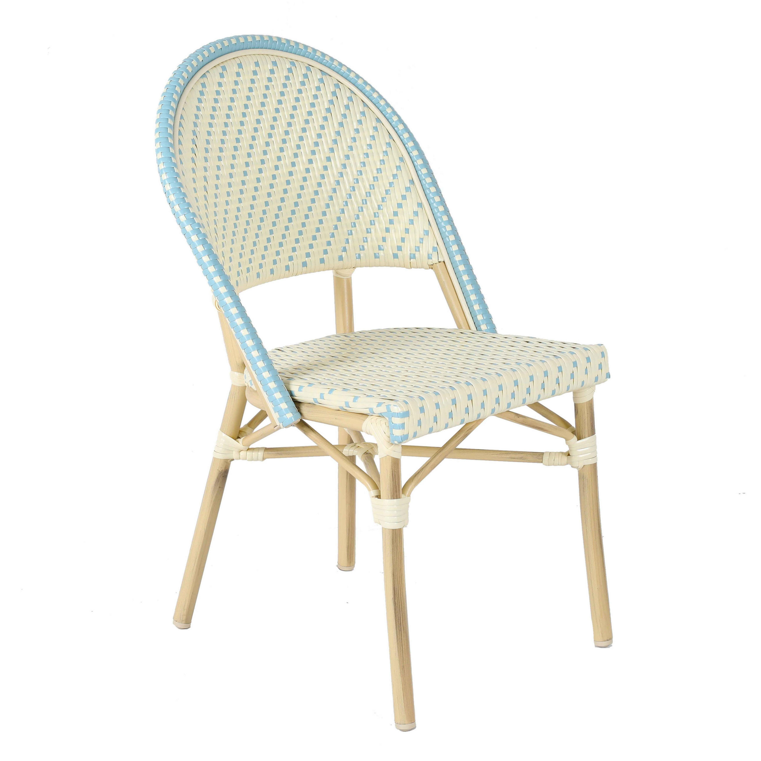 GARTENSTUHL, Blau - Blau, Holz (58/88/49cm) - Oviala
