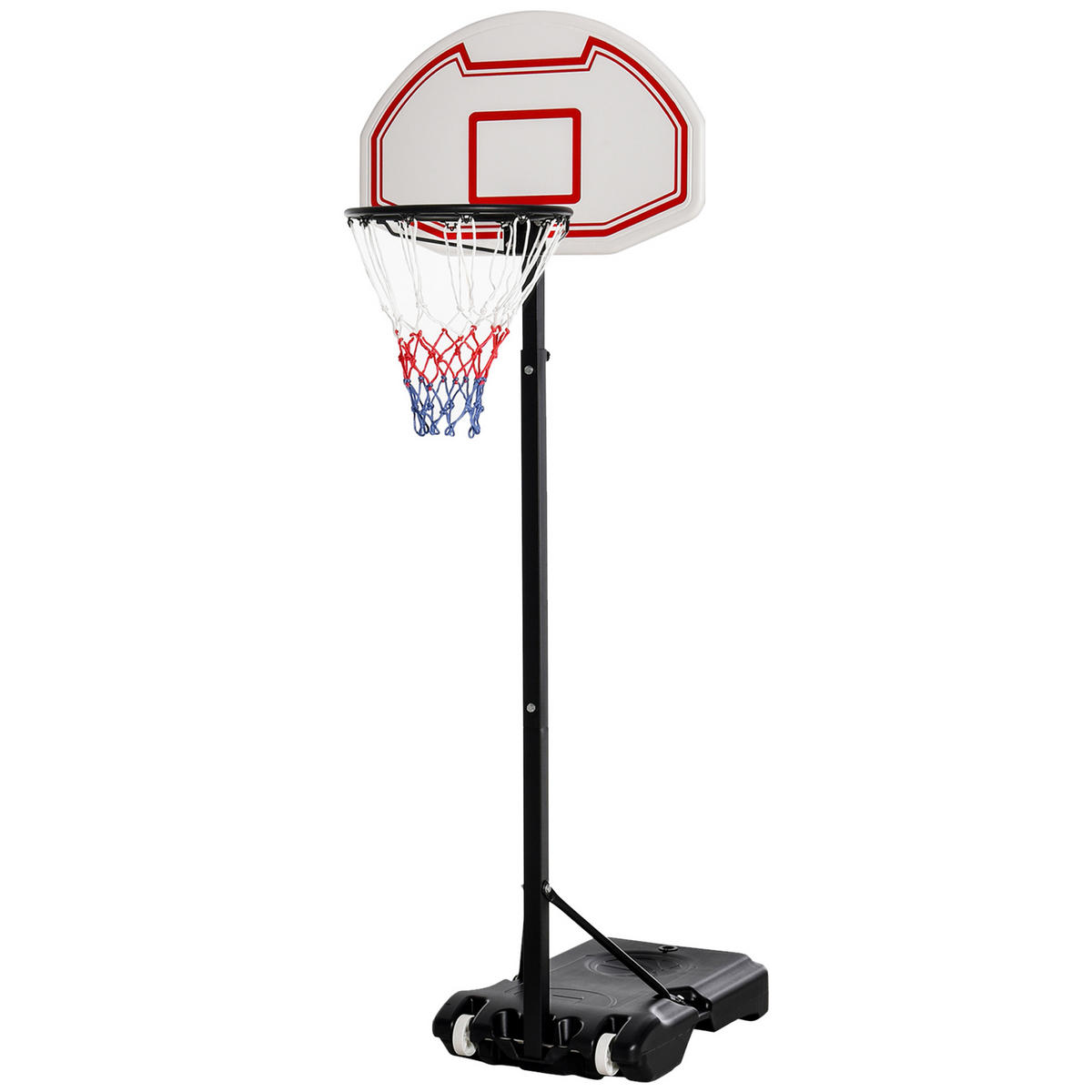 BASKETBALLKORB DE-10396 Schwarz - Rot/Weiß, Metall (49/73cm) - ComfortXL