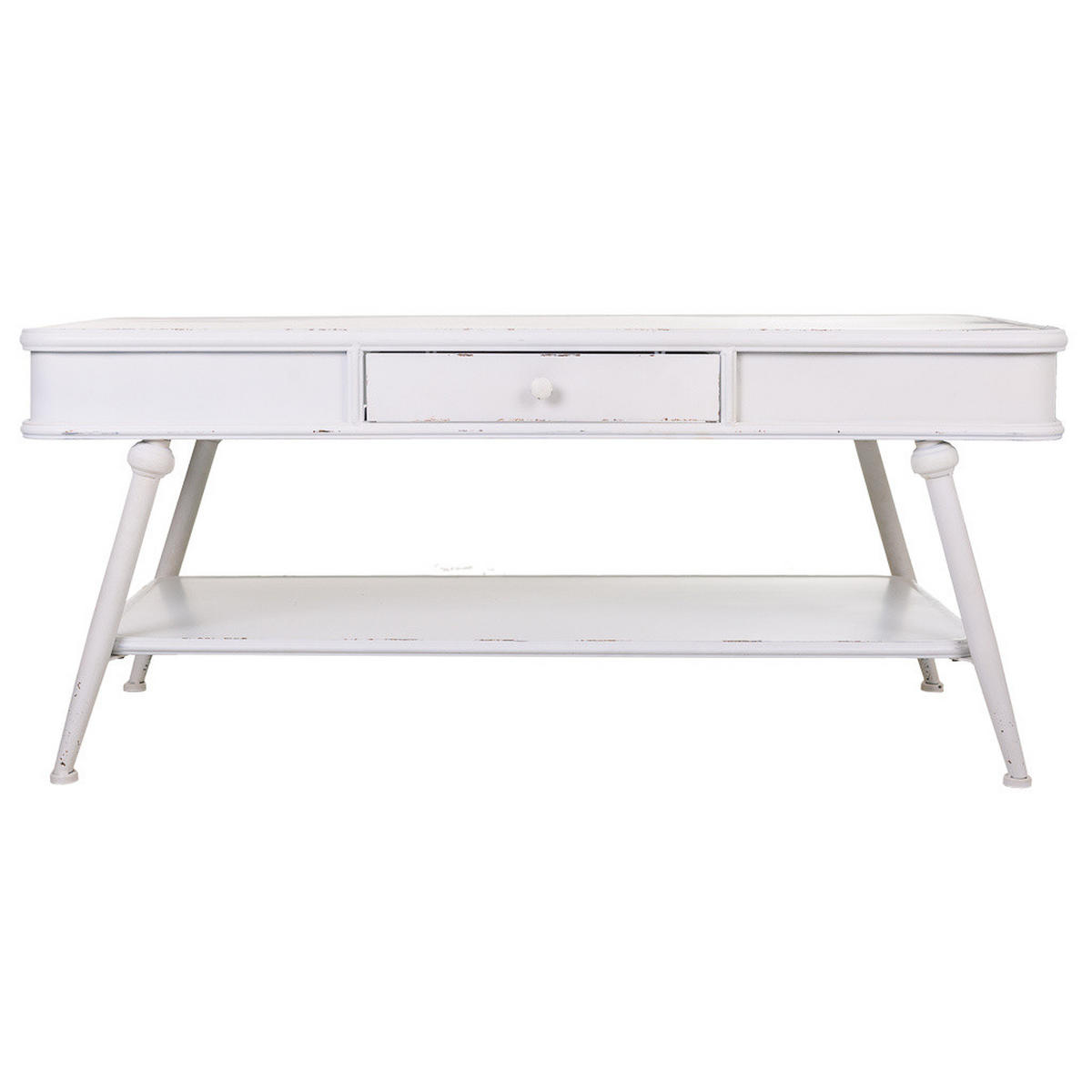 COUCHTISCH aus Metall 120x60x53 cm - Weiß, Metall (60/120/53cm) - Wanderlust