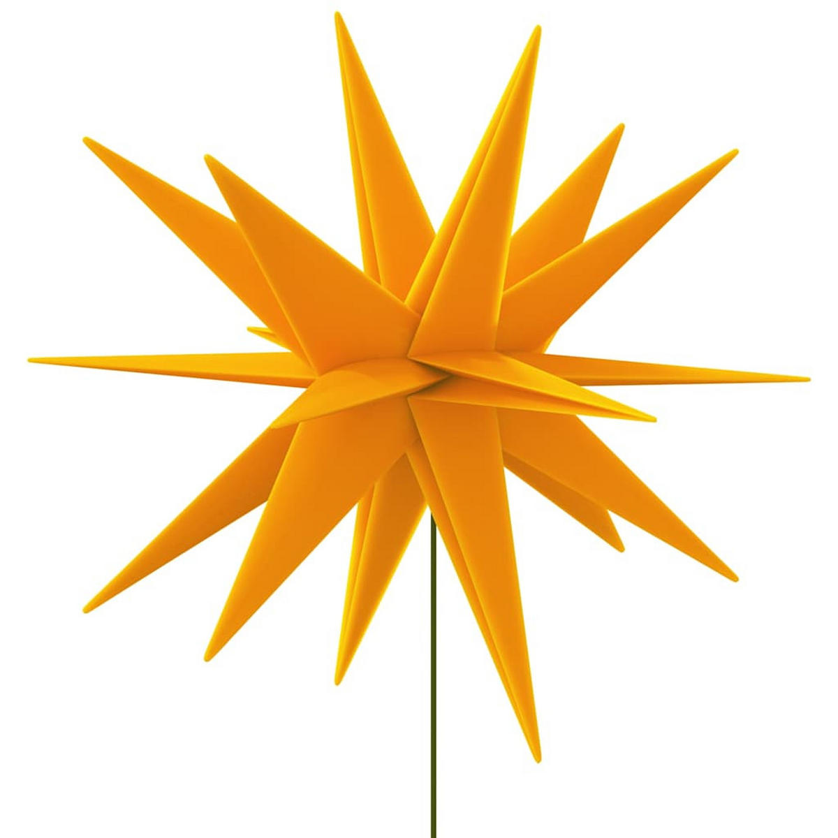 WEIHNACHTSSTERN LED Mit Erdspiess Faltbar Gelb 57 Cm - Gelb, Kunststoff (58/138/58cm) - vidaXL