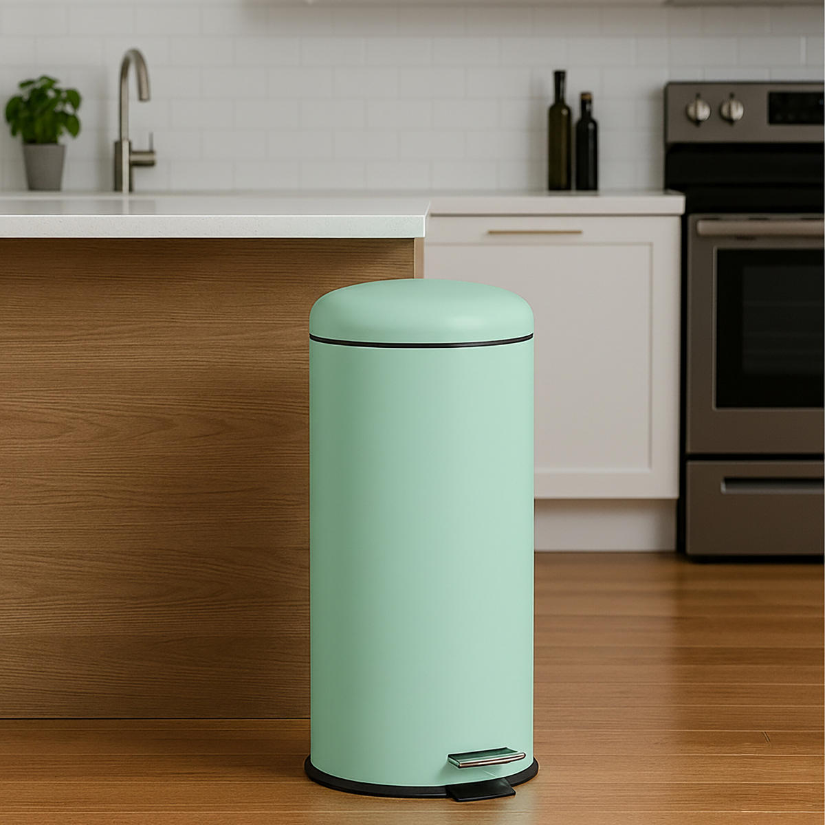 KOŠ na odpad - tyrkysová, kov/plast (33/68/29cm) - Relaxdays