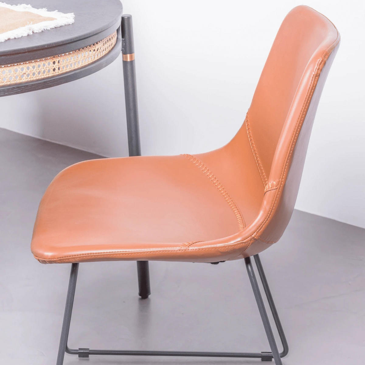 STUHL Kunstleder Orange - Orange, Textil (49/82/52cm) - Nest Dream