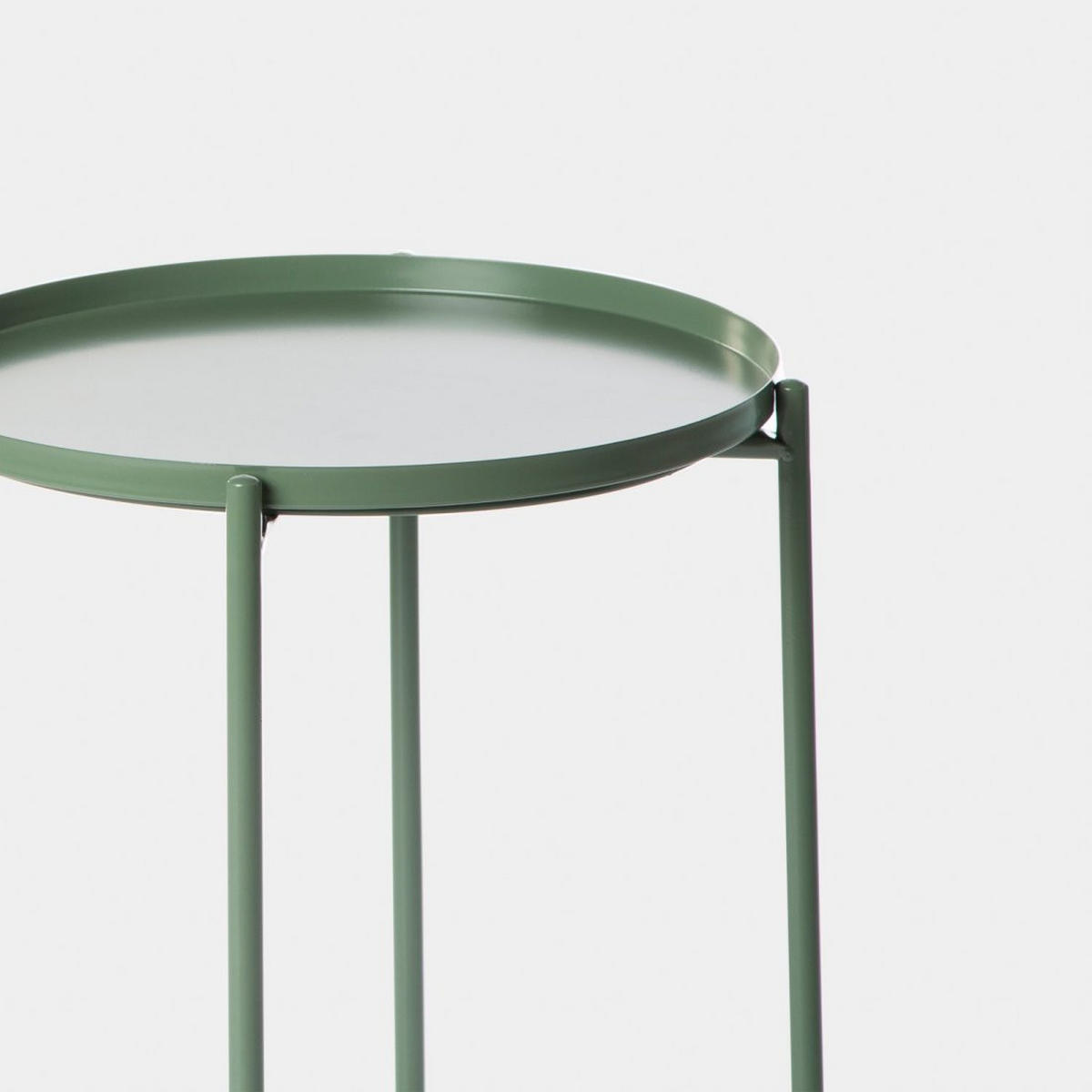BEISTELLTISCH Maika Grün 42 cm x 52 cm - Grün, Metall (42/42/52cm)