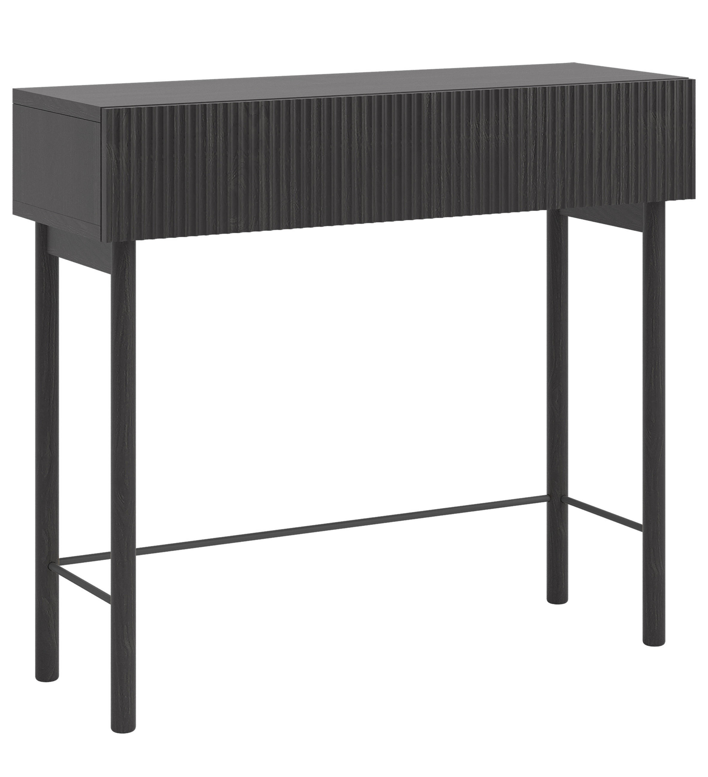 KONSOLENTISCH Nolie Holzoptik Esche Schwarz 90 cm - Schwarz, Holz/Holzwerkstoff (90/80/31.6cm) - Selsey