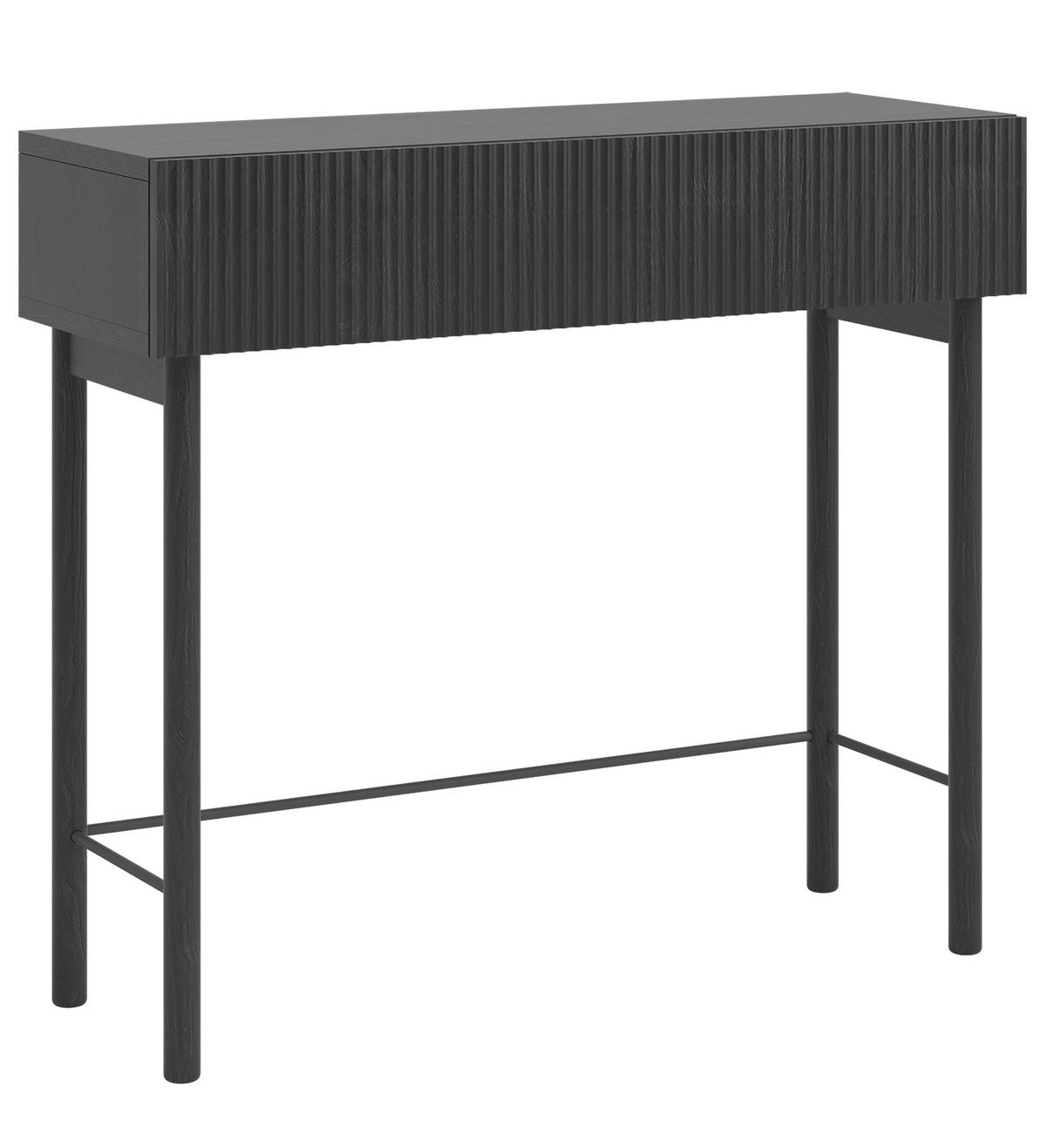 KONSOLENTISCH Nolie Holzoptik Esche Schwarz 90 cm - Schwarz, Holz/Holzwerkstoff (90/80/31.6cm) - Selsey