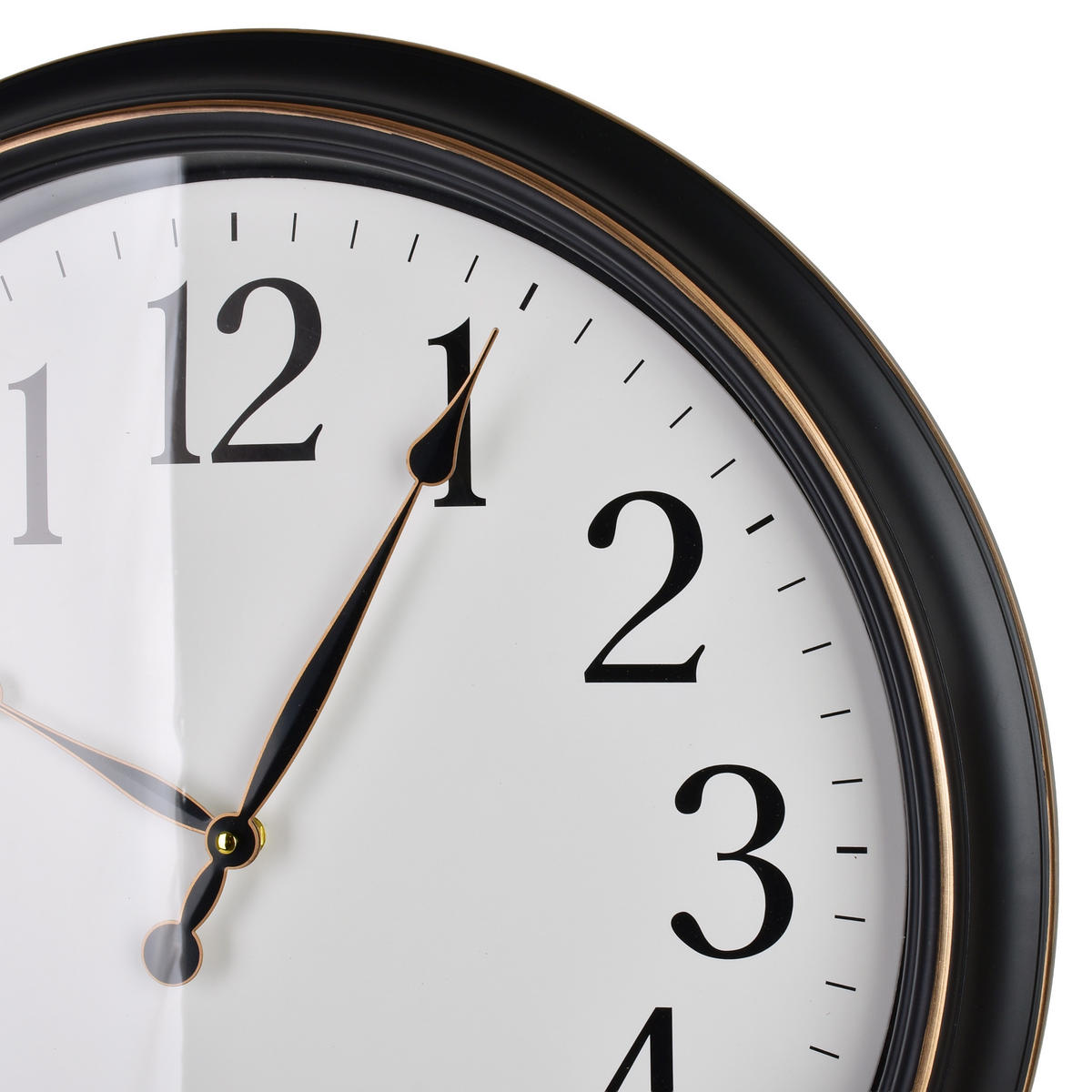 WANDUHR Ramsey Schwarz 50/5/50 cm Kunstoff - Schwarz, Kunststoff (50/50/5cm) - Mondex