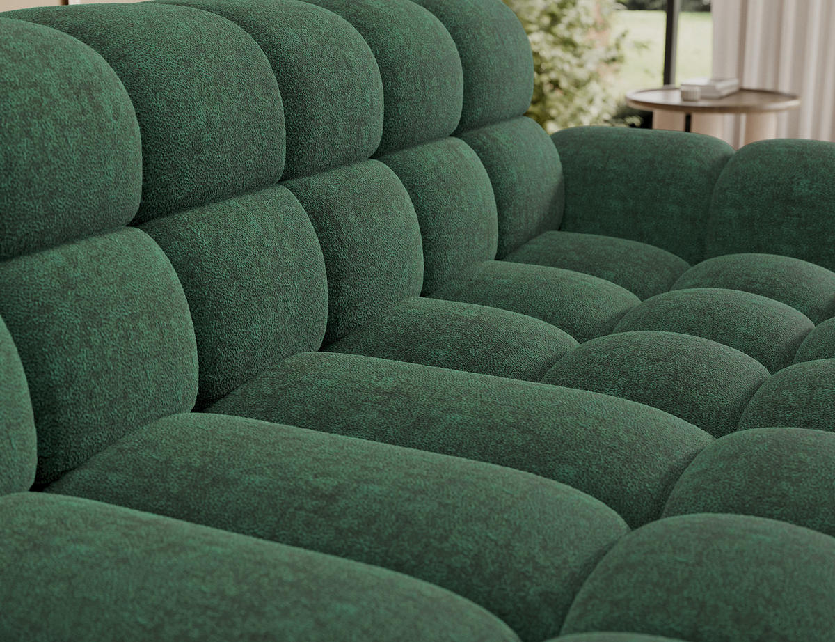 ECKSOFA Lorveno L - Grün (Amore 35) - Grün, Holzwerkstoff (283/165cm) - Möblo