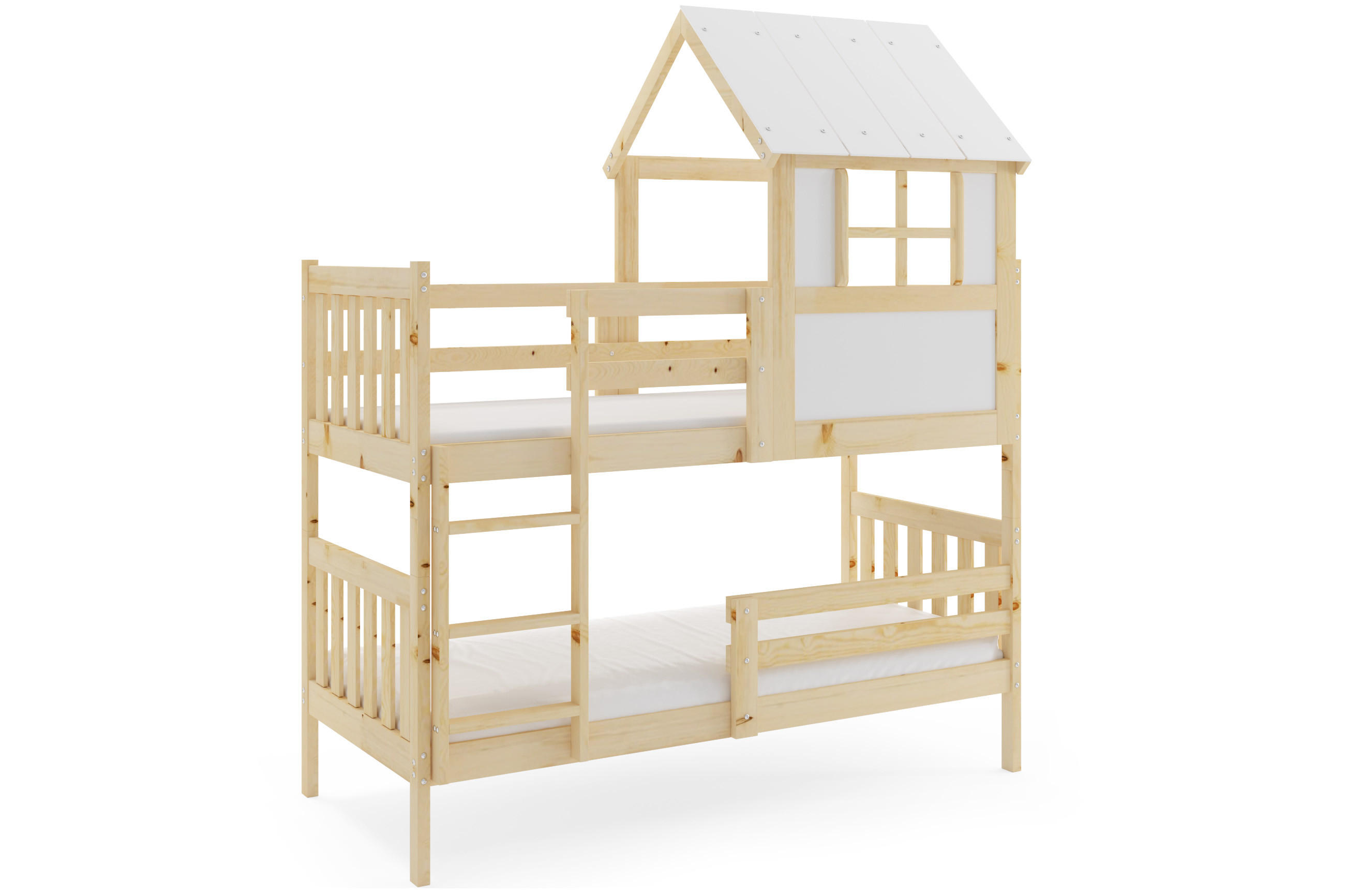 ETAGENBETT KACPER 190x90cm mit Dach - Kieferfarben, Holz (90/190cm) - Interbeds
