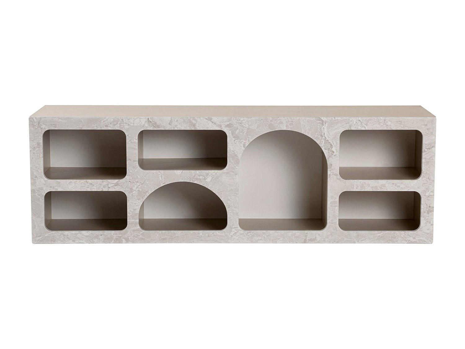 TV-BOARD - 160 cm x 40 cm - holz - grau Luela - Grau, Holz (160/51/40cm) - Vente-Unique
