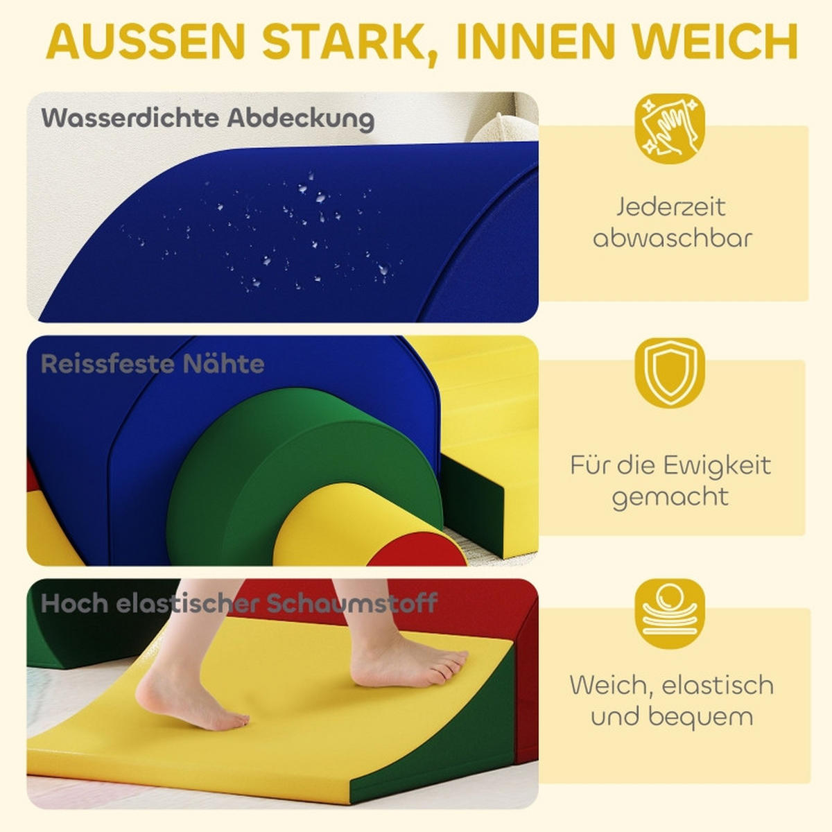KONSTRUKTIONSSPIELZEUG Bausteine - Blau, Leder (39/44/181cm) - Korfee