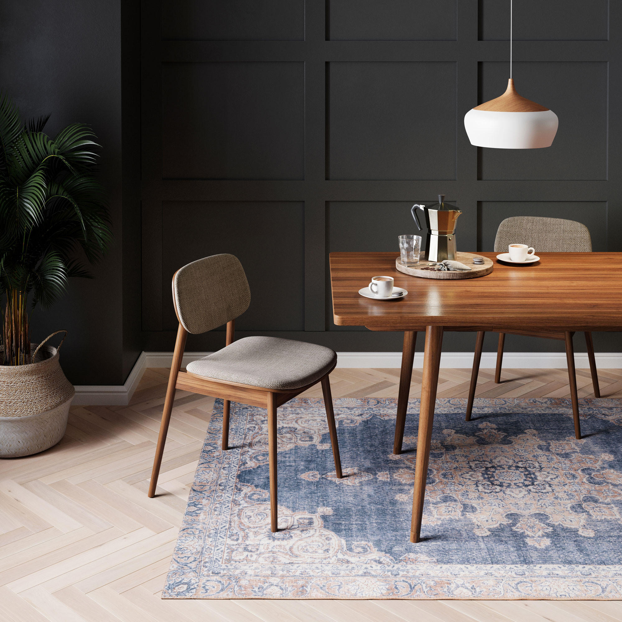 FLACHWEBETEPPICH Ballina - Blau, Textil (200/290cm) - Kukoon Rugs