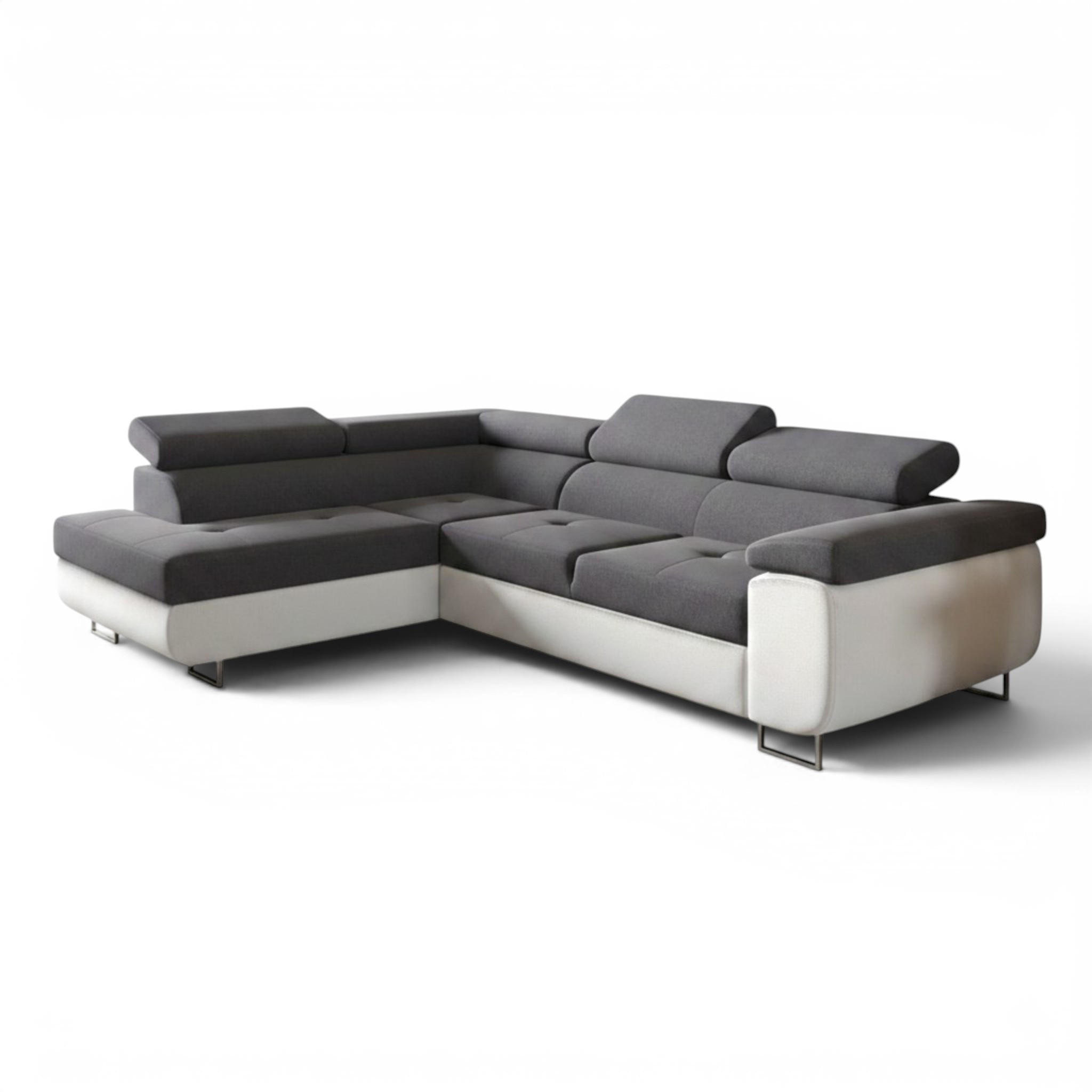 Fun Möbel Ecksofa Dunkelgrau 275x202 cm