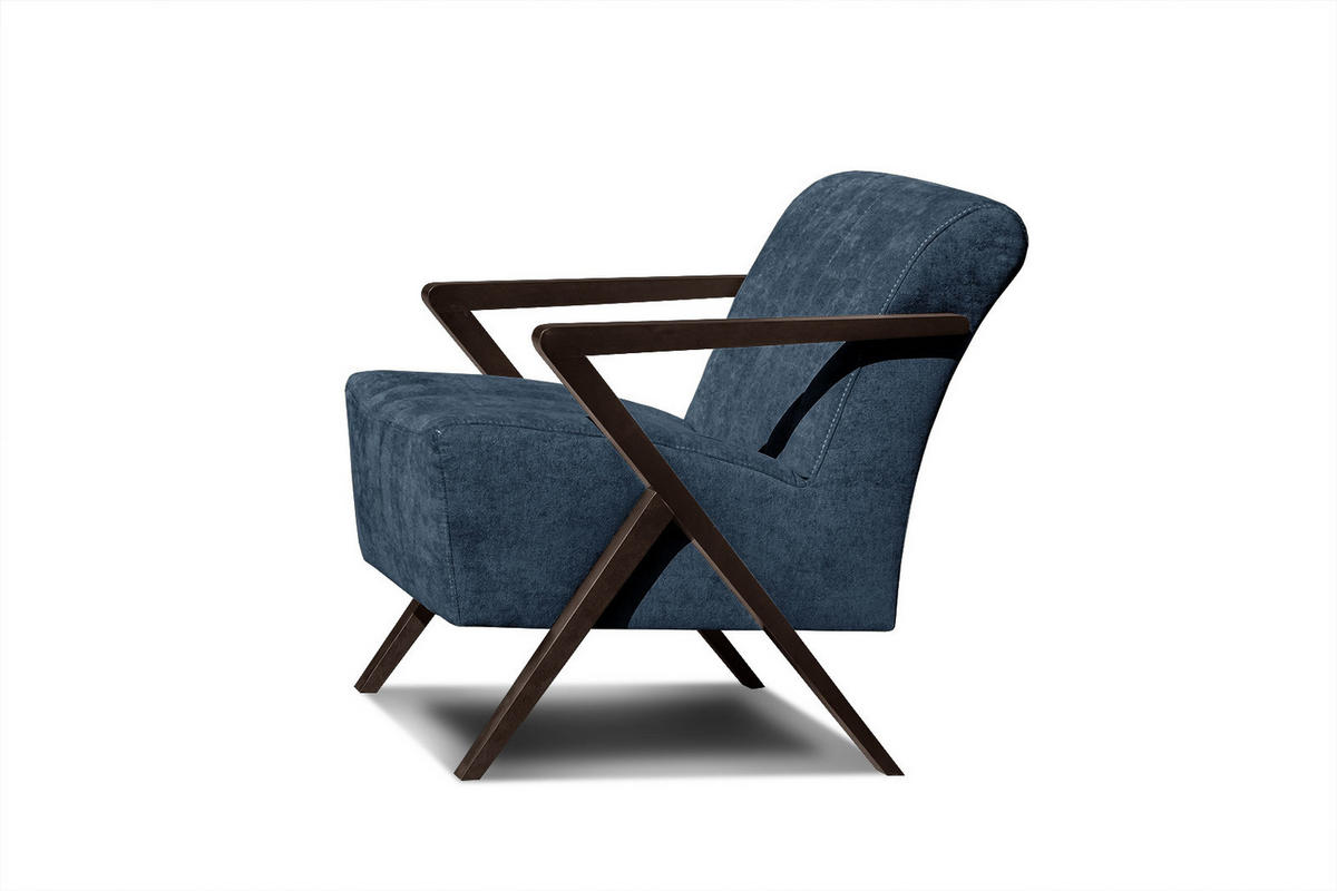 SESSEL LEBRON, dunkelblau - Dunkelblau, Holzwerkstoff/Textil (65/82/79cm) - Courtois Laville