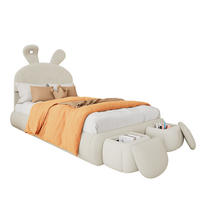 POLSTERBETT 90/200 cm Beige aus Samt mit LED-Beleuchtung - Beige, Textil (90/200cm) - OKMYHOME