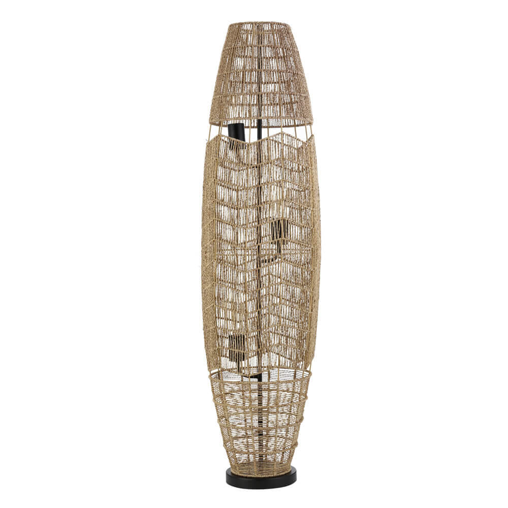 STEHLAMPE KIKO - Natur, Stehlampe - Naturfarben, Textil (30/30/114.5cm) - Home Deluxe