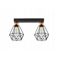 DECKENLEUCHTE EDISON II - Goldfarben/Schwarz, Metall (20/40/27cm) - kiki design
