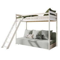 HOCHBETT 90/200 Orlane Weiß und grau - Weiß, Holz (90/200cm) - Petits-meubles
